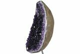 Dark Purple Amethyst Geode On Metal Stand - Uruguay #116285-3